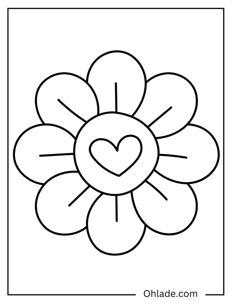 Valentine's Day Heart Coloring Page